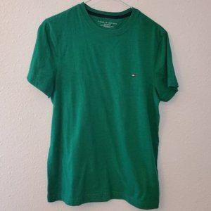 ⬇️ Tommy Hilfiger Green Crewneck Tee Shirt Mens XS